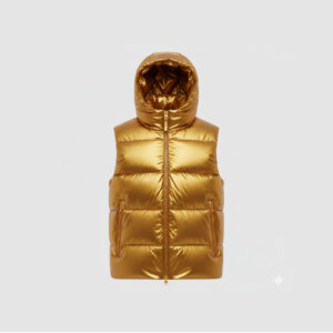 Glossy Hood Puffer Vest